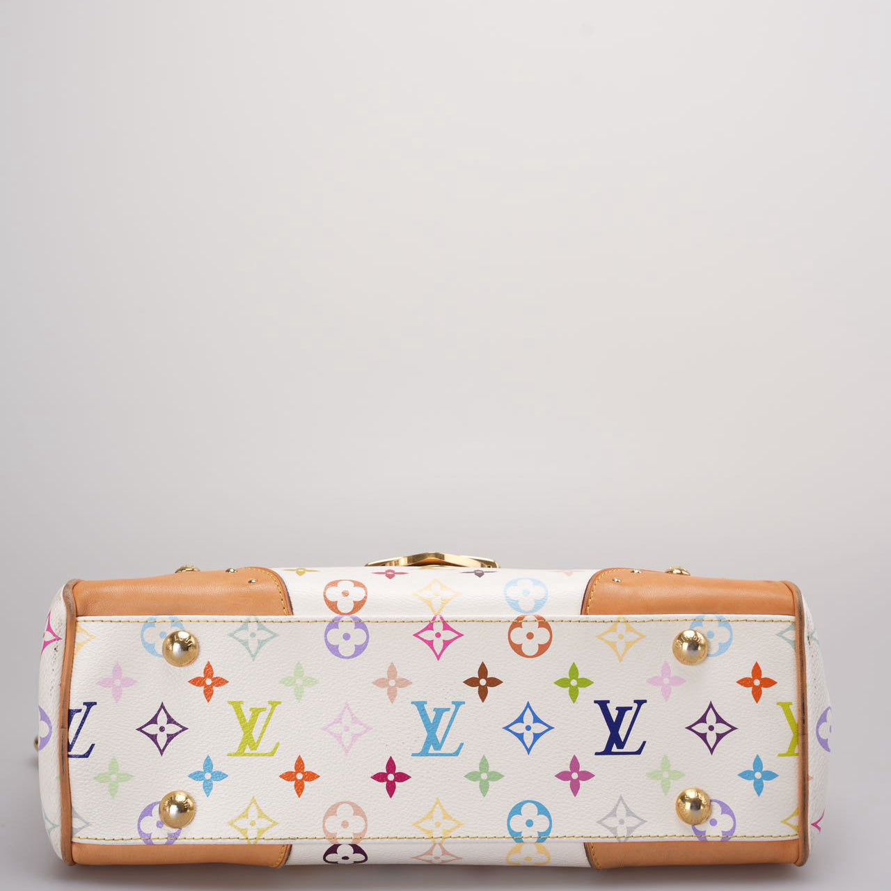 Louis Vuitton Vintage White Monogram Multicolore Beverly MM Blanco