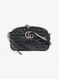 Gucci Marmont Zip Black Matelasse Leather Small