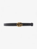 Gucci GG Marmont Thin Belt Black Leather 95cm / 38"