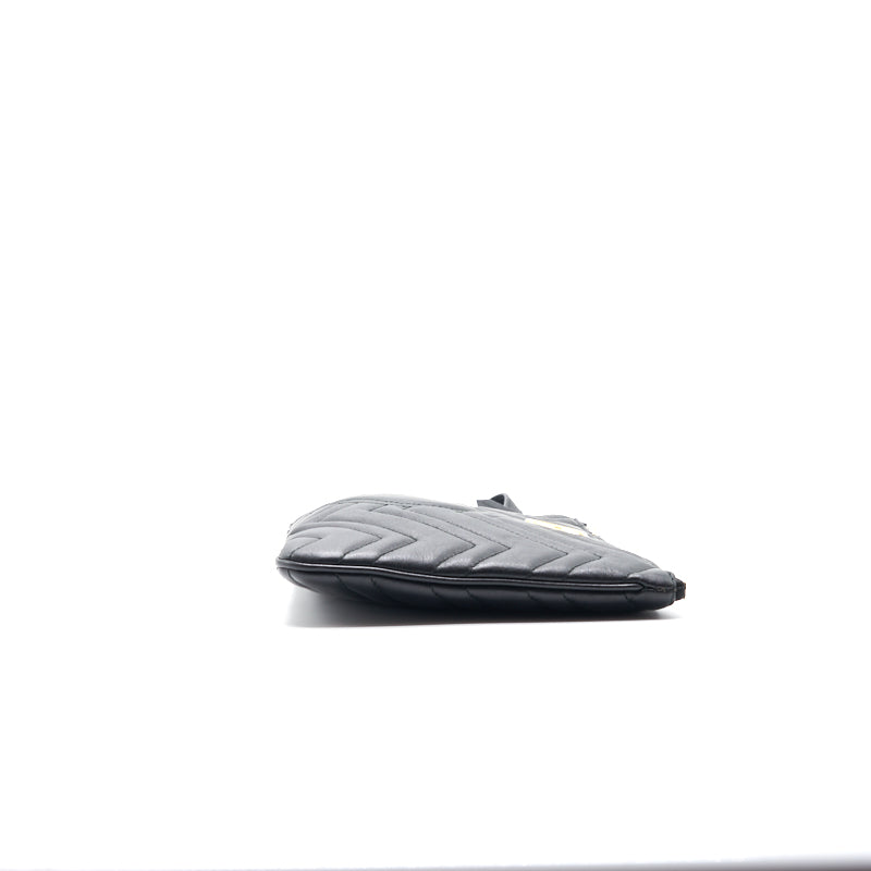 Gucci GG Black Quilted Leather Clutch