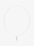 Gucci 18 Karat Bar Lariat Pendant Necklace Silver White Gold 54cm