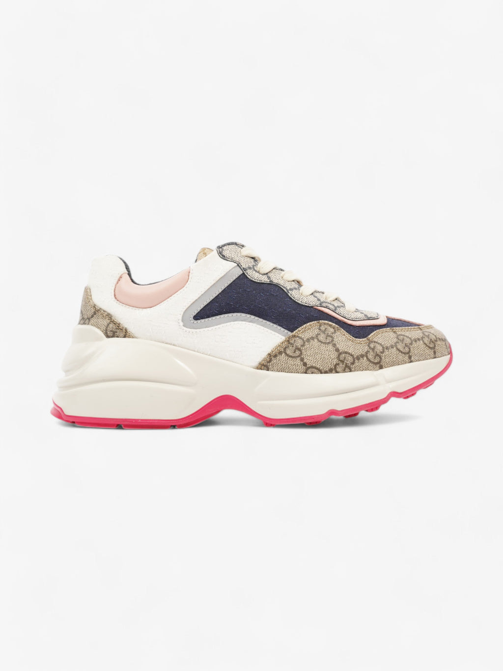 Gucci Rhyton Navy / Beige  / White Canvas EU 36 UK 3