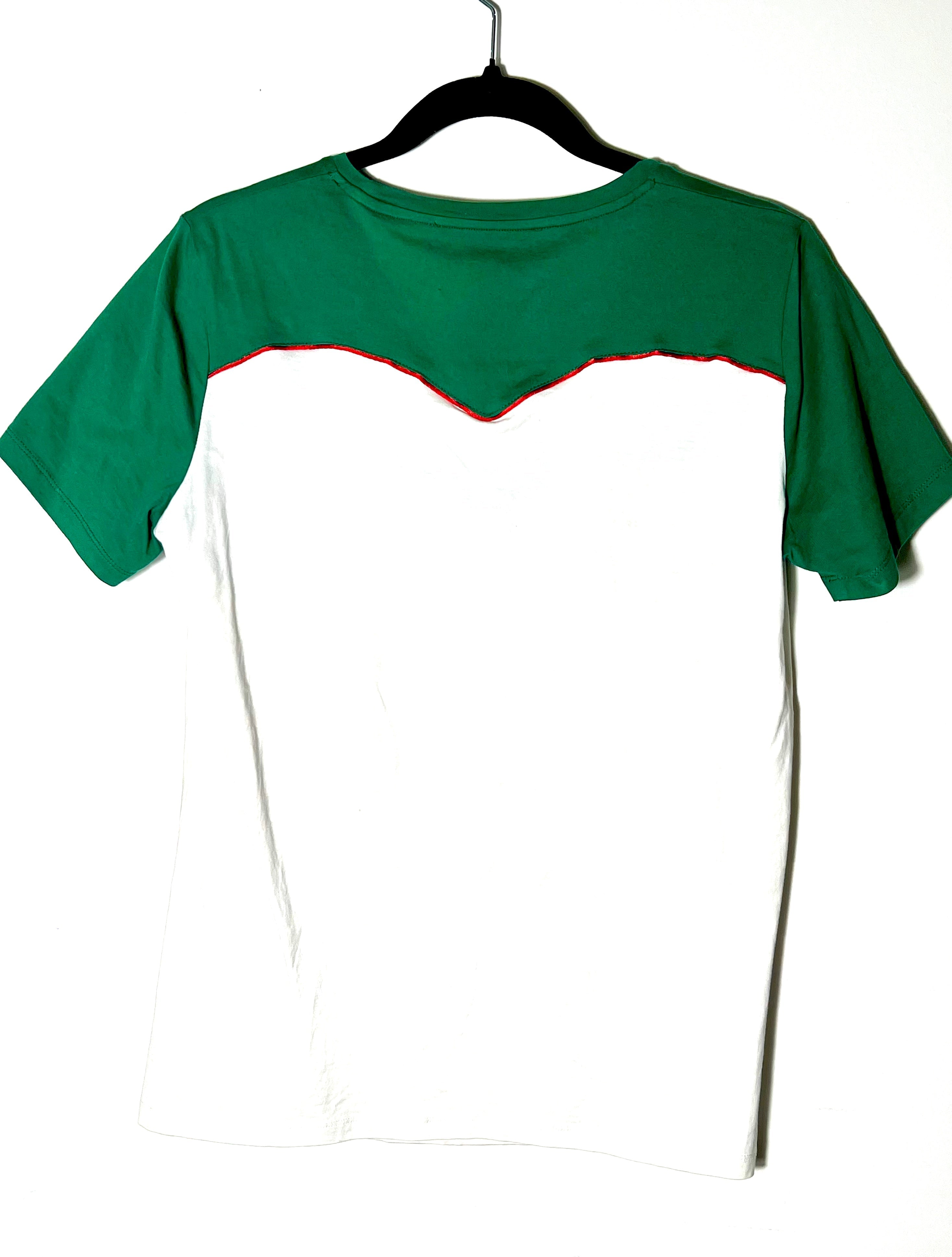 GUCCI GREEN GRAPHIC PRINT KING SNAKE EMBROIDERED T-SHIRT
