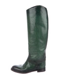 GUCCI BETIS GLAMOUR WEB RIDING BOOTS