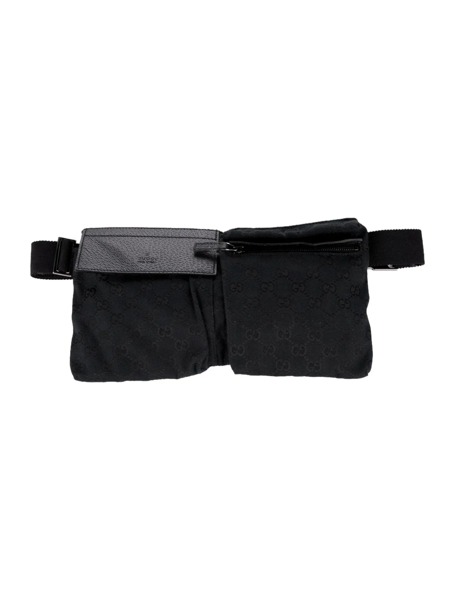 GUCCI GG SUPREME DOUBLE POCKET BELT BAG