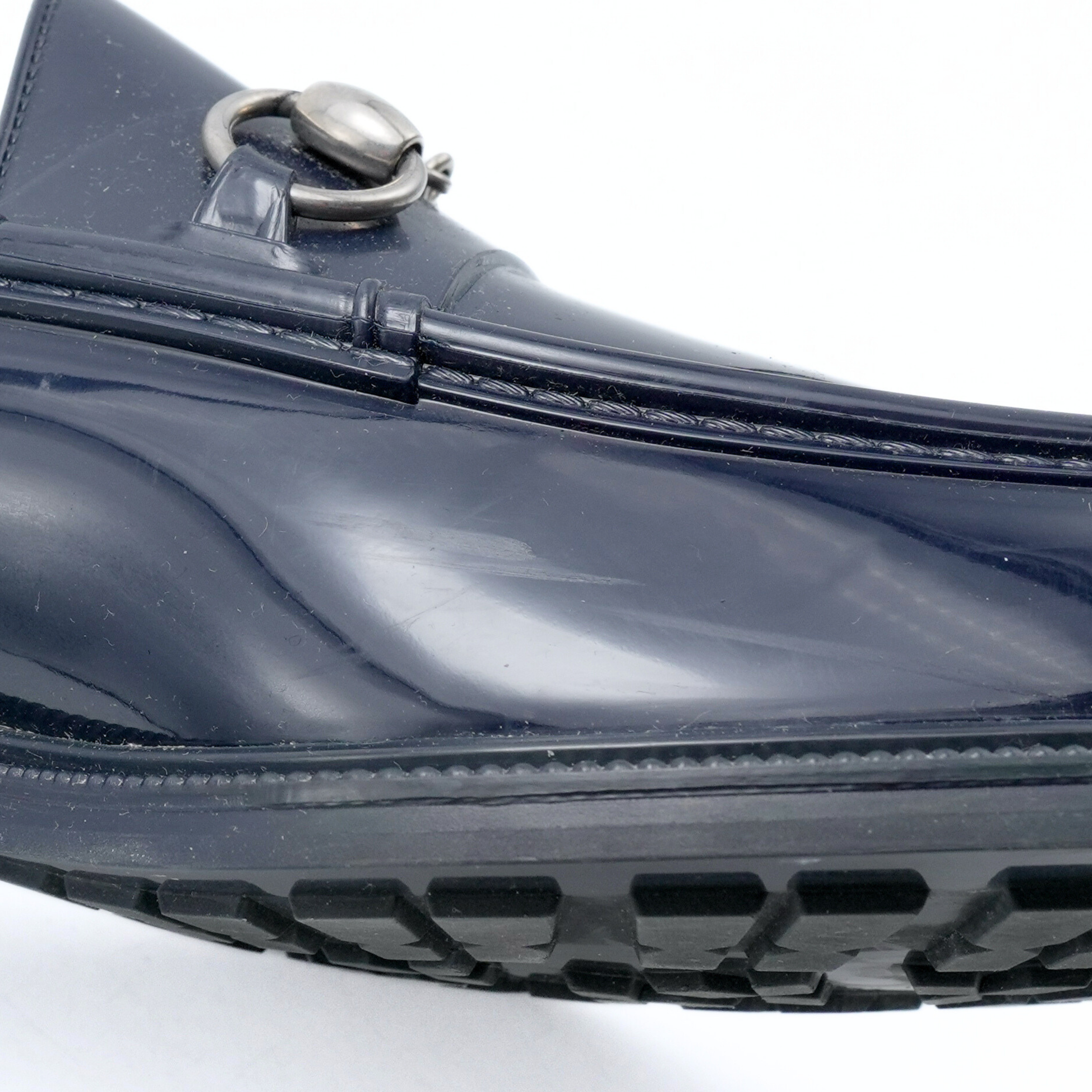 Gucci Rubber Horsebit Loafers - Men's 9