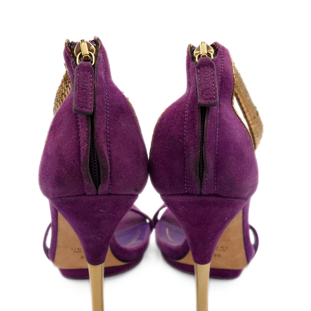 Gucci 'Kelis' Snakeskin Heels - Women's 39