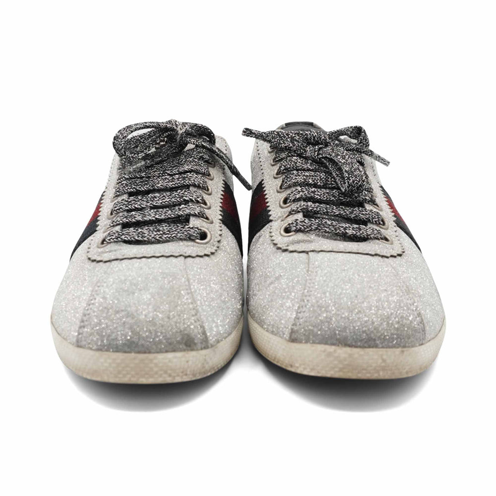 Gucci 'Bambi Web Glitter' Sneakers - Women's 39.5