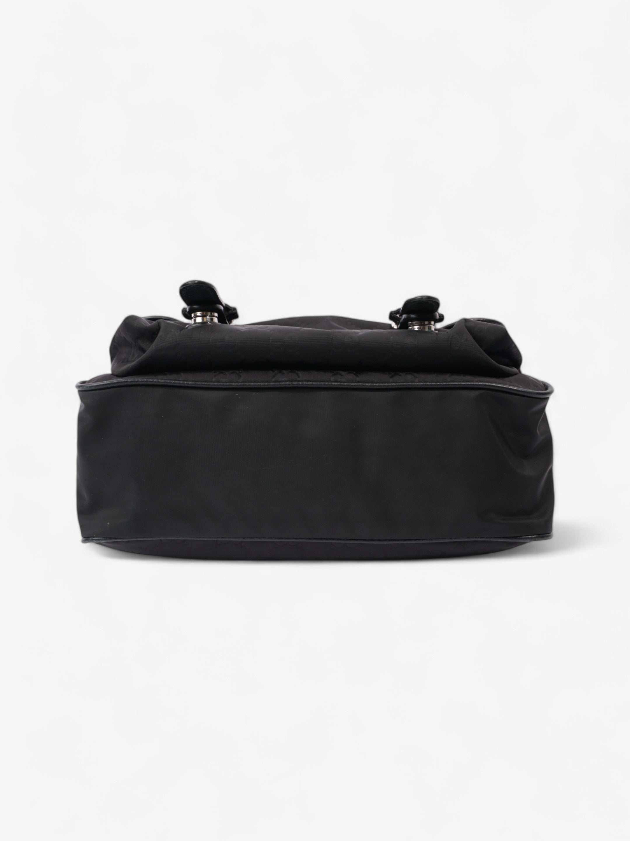 Gucci Monogram Messenger Bag Black Nylon