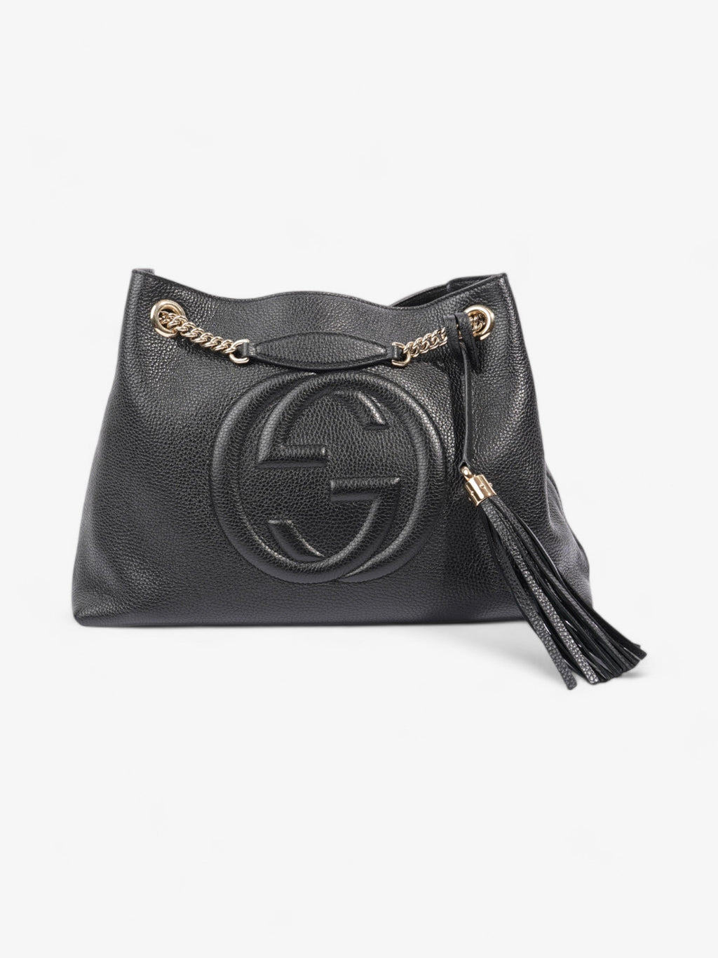 Gucci Soho Chain Tote Black Leather Medium