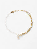 Chanel CC Star Wing Faux Pearl Choker Pearl / Gold Base Metal