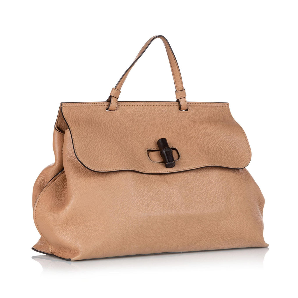 Gucci Bamboo Daily Leather Satchel (SHG-37360)