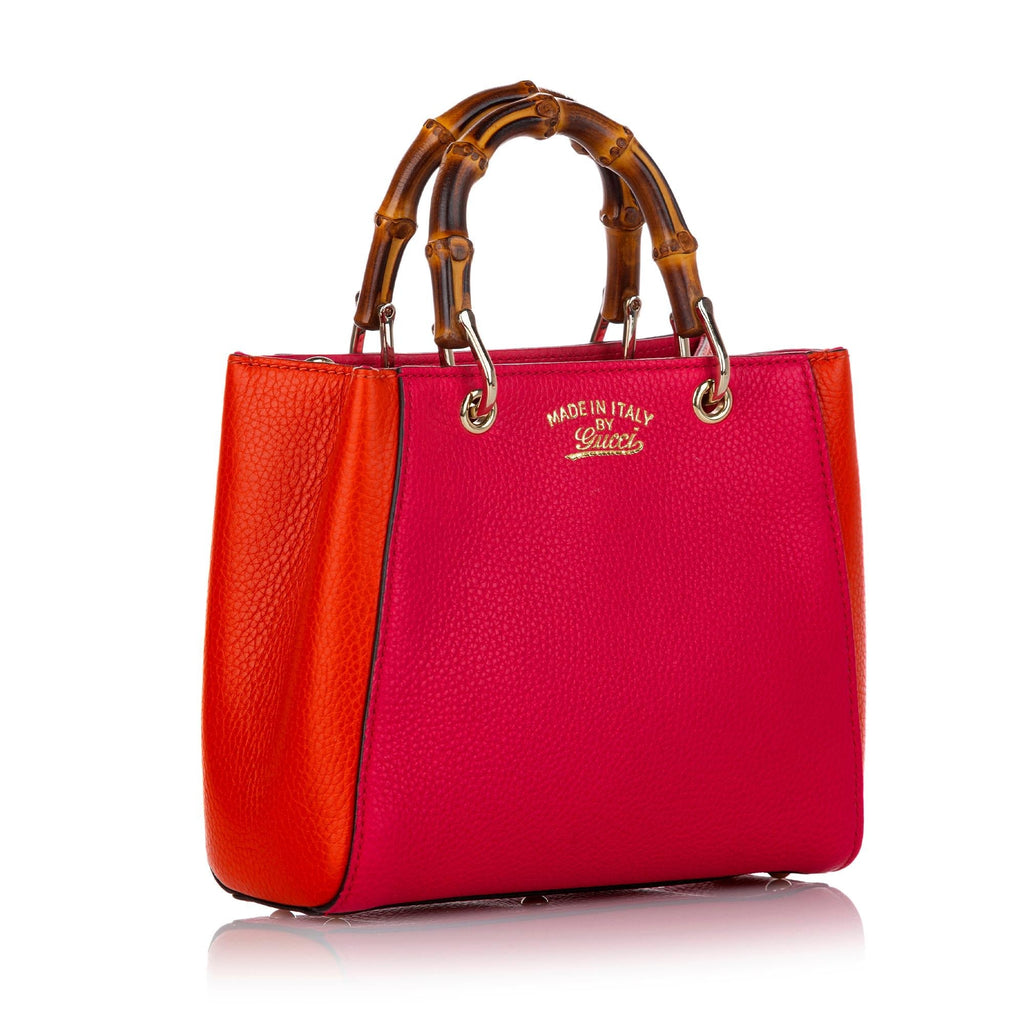 Gucci Bamboo Shopper Leather Satchel (SHG-26181)