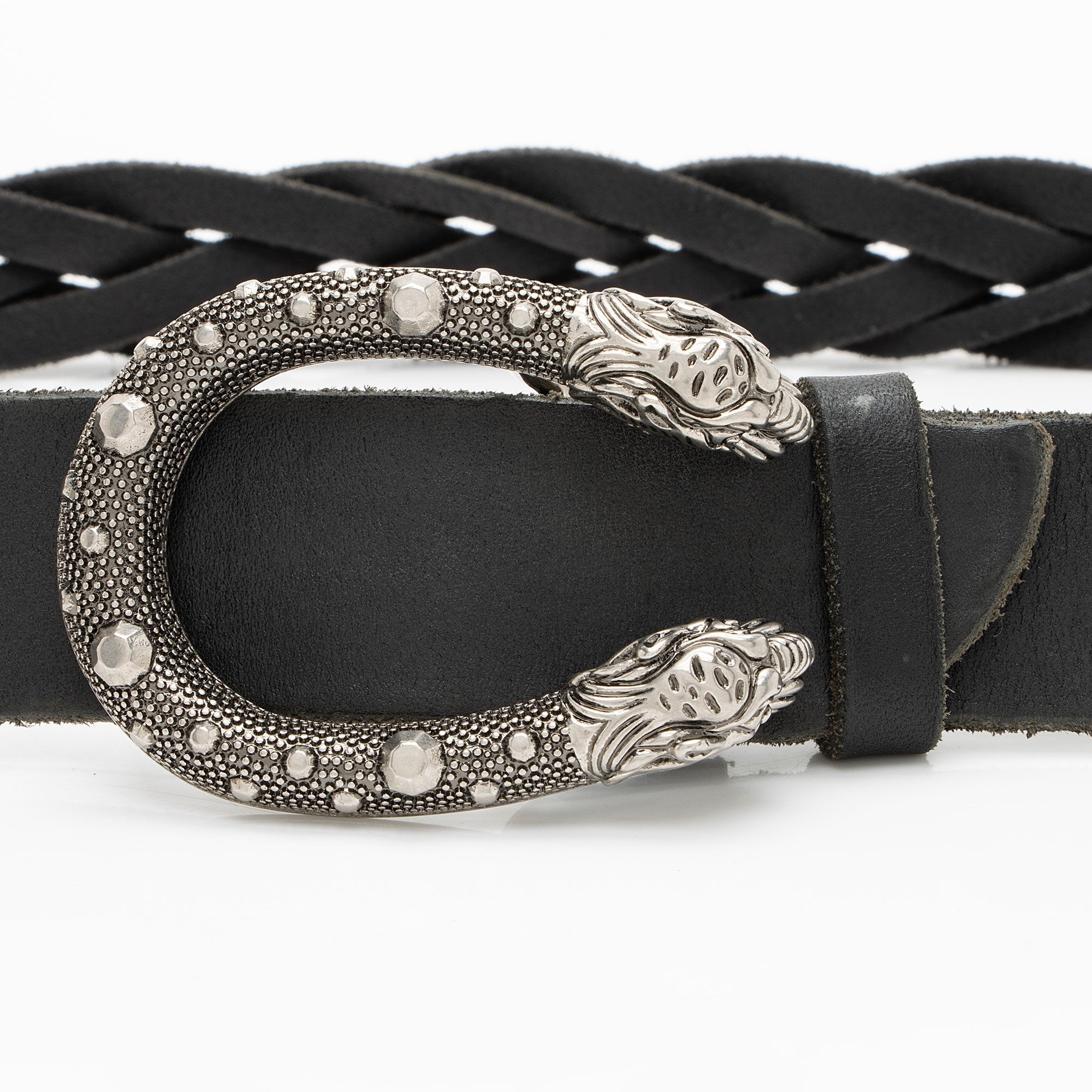 Gucci Braided Distressed Leather Dionysus Belt - Size 38 / 95