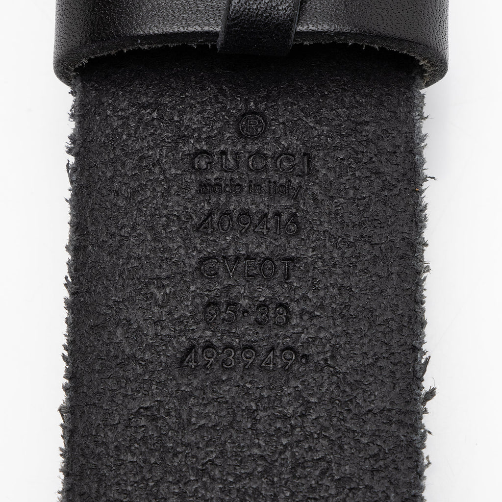 Gucci Distressed Leather GG Marmont Belt - Size 38 / 95