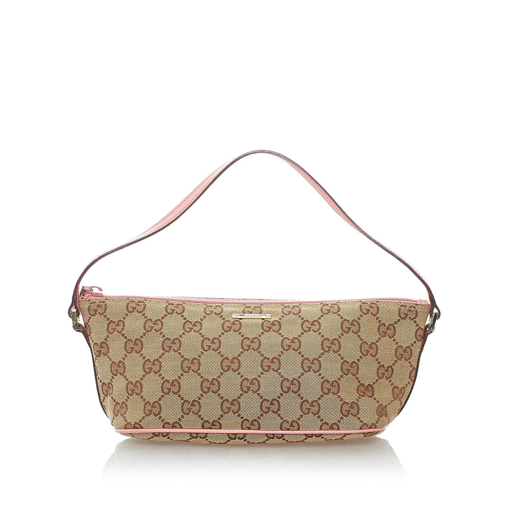 Gucci GG Canvas Boat Baguette (SHG-32021)