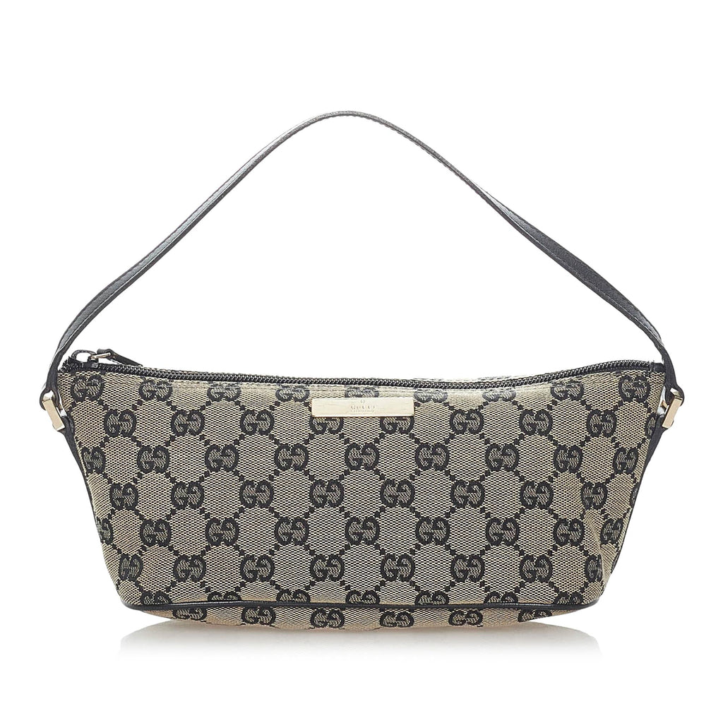 Gucci GG Canvas Boat Baguette (SHG-32903)