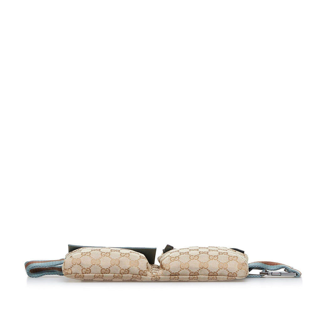 Gucci GG Canvas Double Pocket Belt Bag (SHG-SPTFFs)