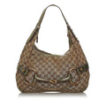 Gucci GG Canvas Horsebit Shoulder Bag (SHG-33631)