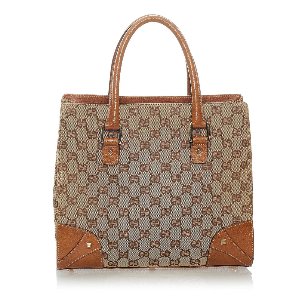 Gucci GG Canvas Nailhead Handbag (SHG-32388)