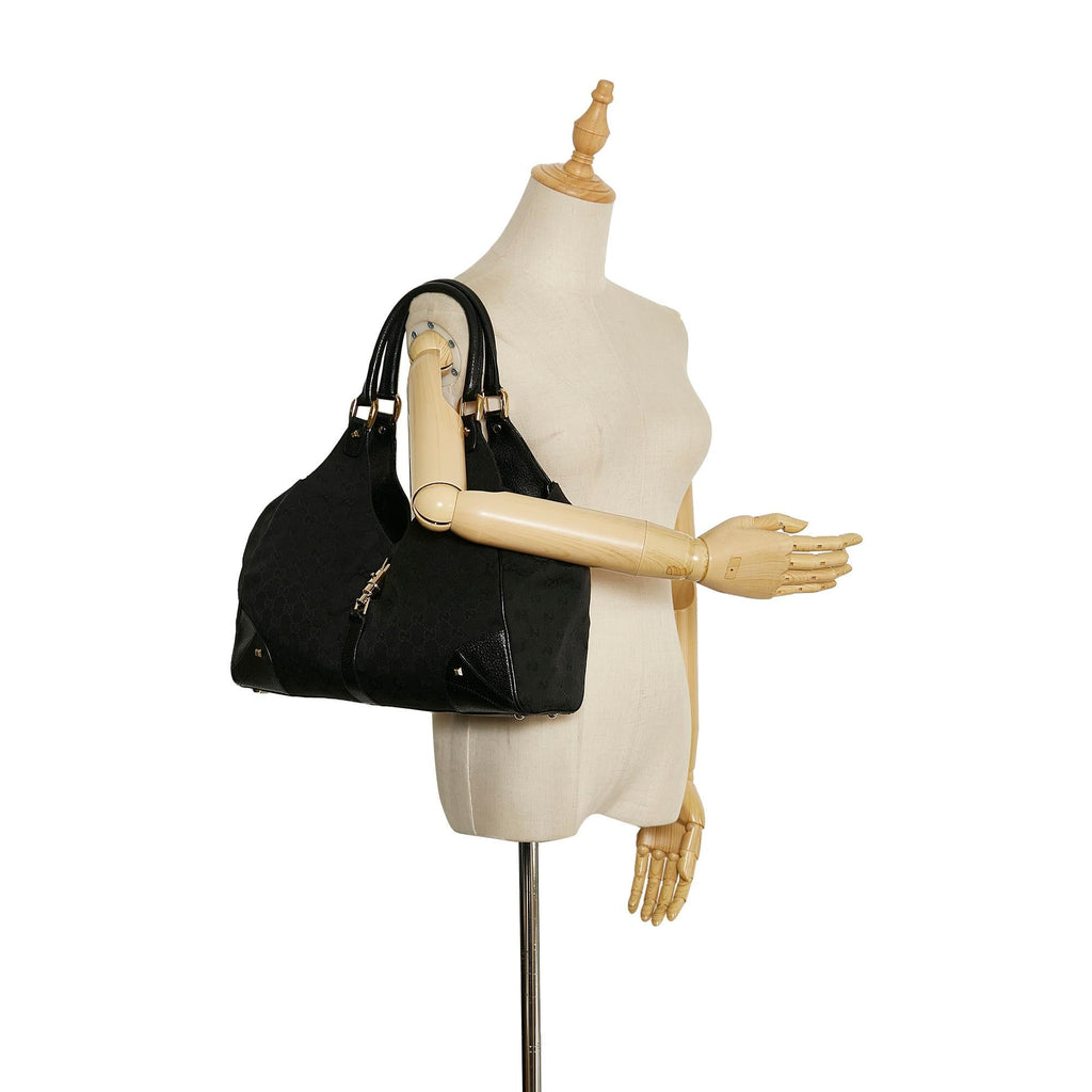 Gucci GG Canvas Nailhead Jackie (SHG-d5UoED)