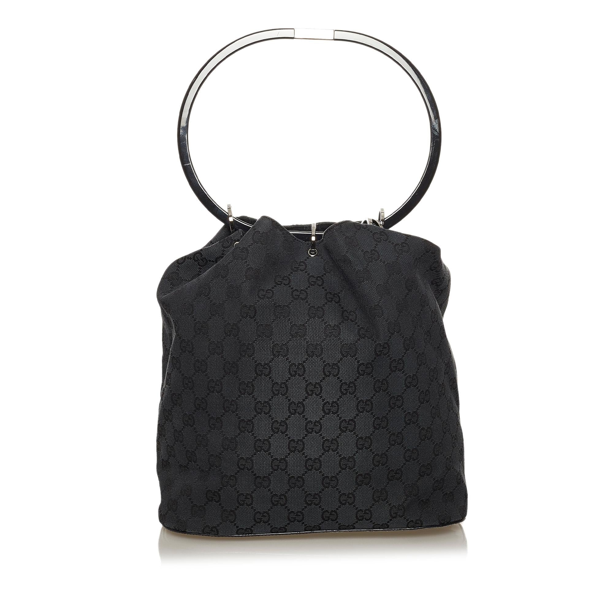 Gucci GG Canvas Ring Handle Handbag (SHG-28500)