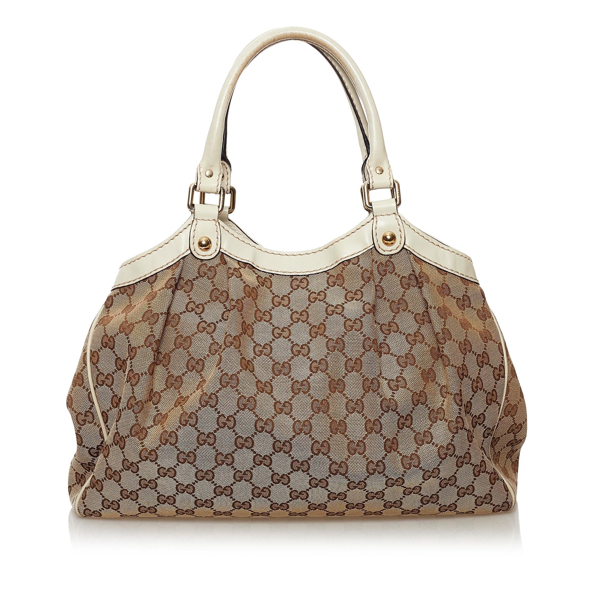 Gucci GG Canvas Sukey Tote Bag (SHG-34120)