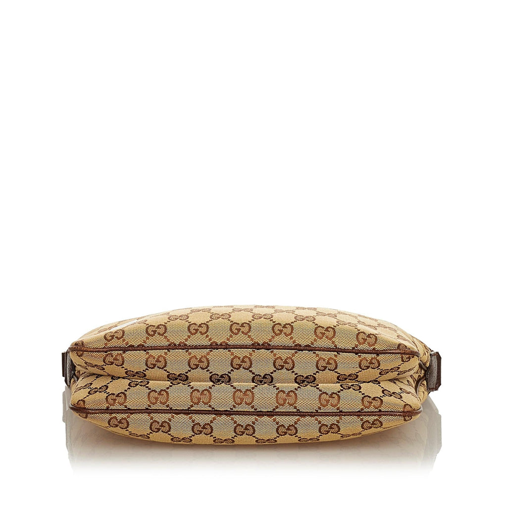 Gucci GG Canvas Web Baguette (SHG-25136)