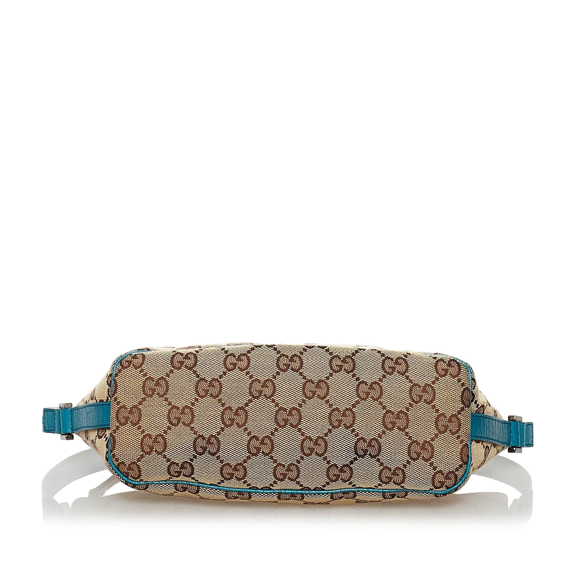 Gucci GG Canvas Web Boat Baguette (SHG-31063)