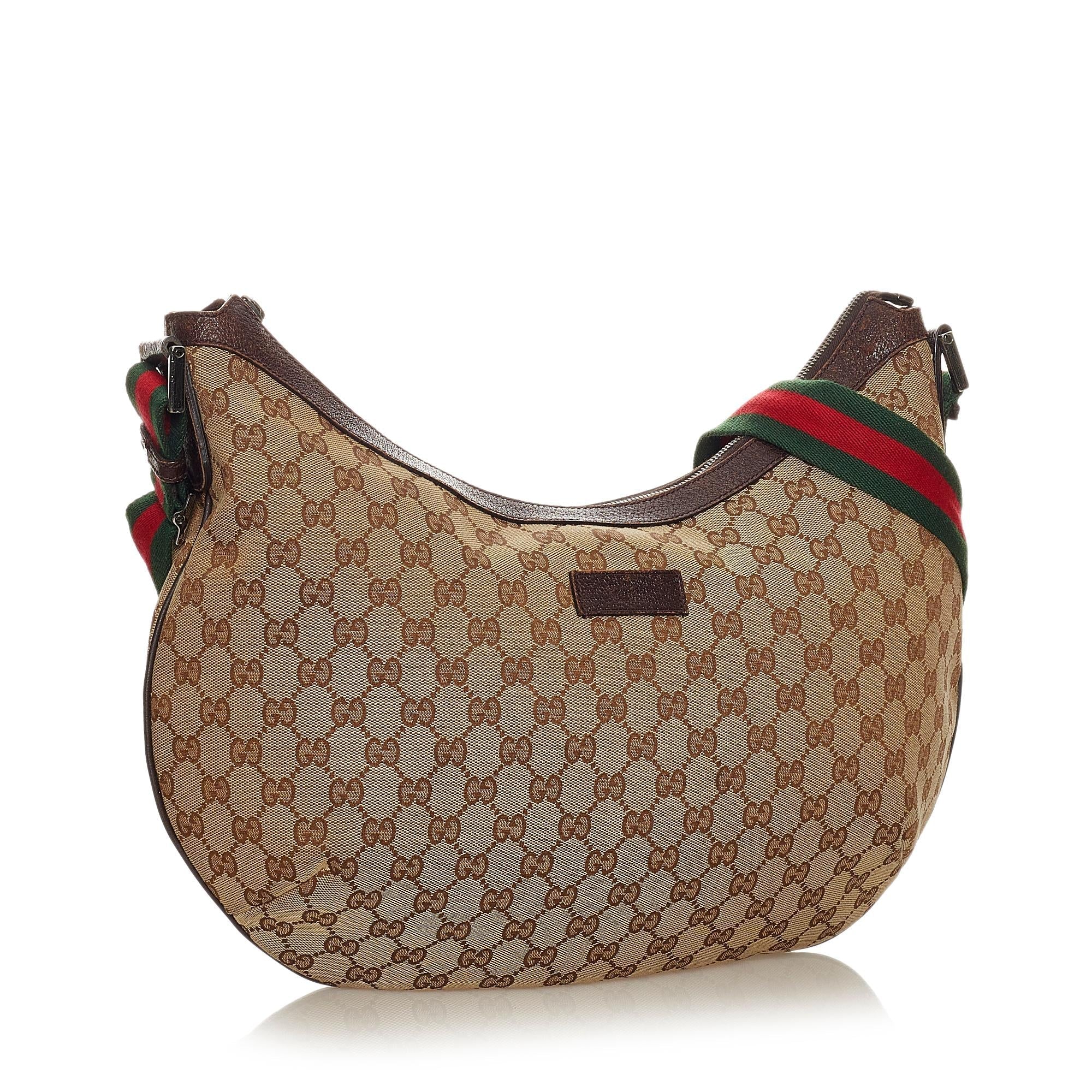 Gucci GG Canvas Web Crossbody Bag (SHG-27205)