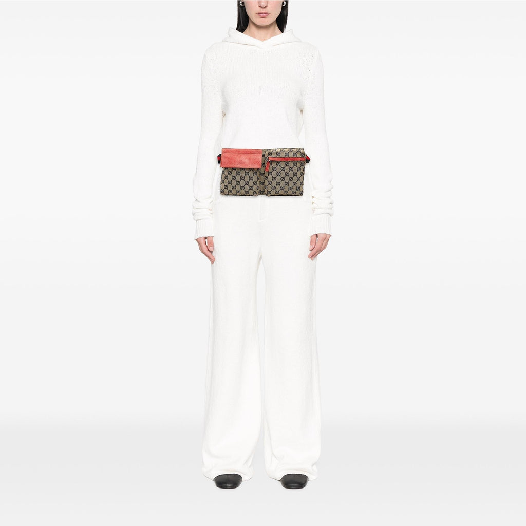 Gucci GG Canvas Web Double Pocket Belt Bag