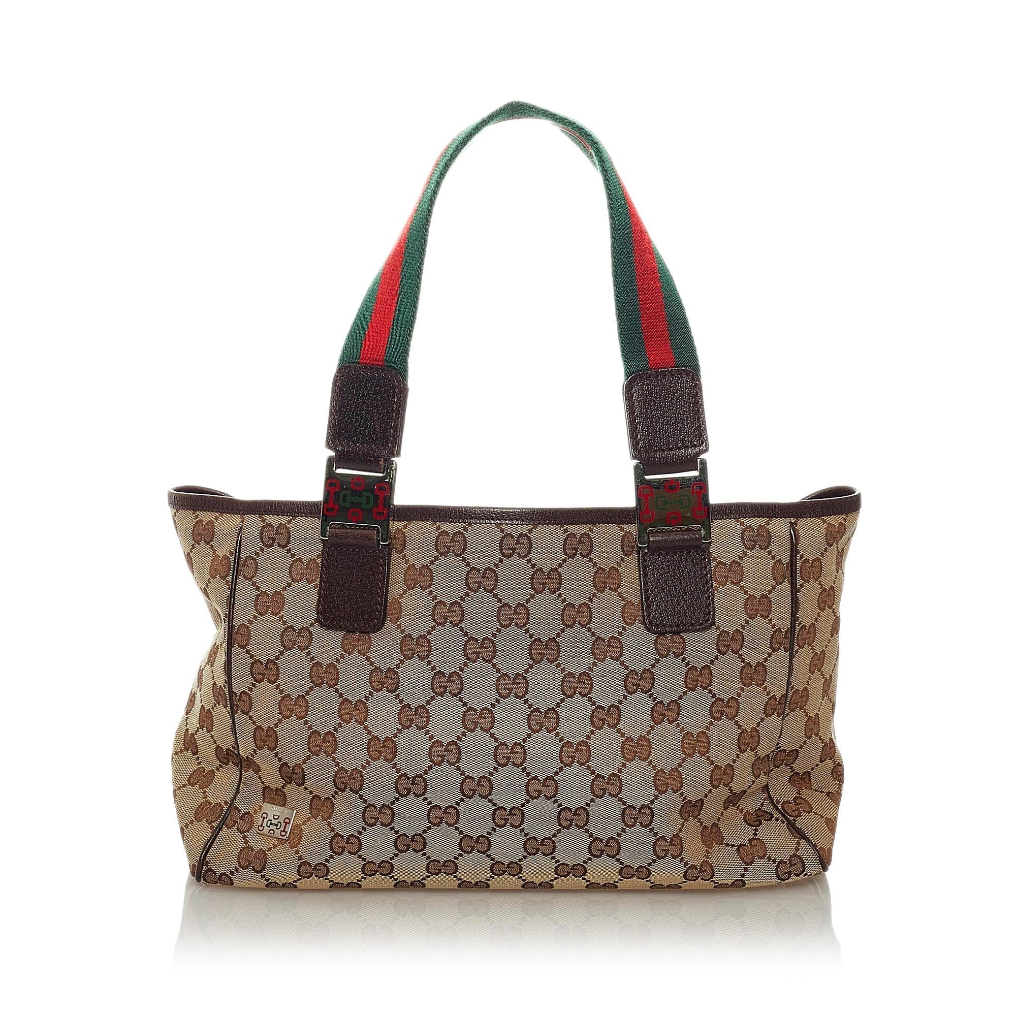 Gucci GG Canvas Web Handbag (SHG-29367)