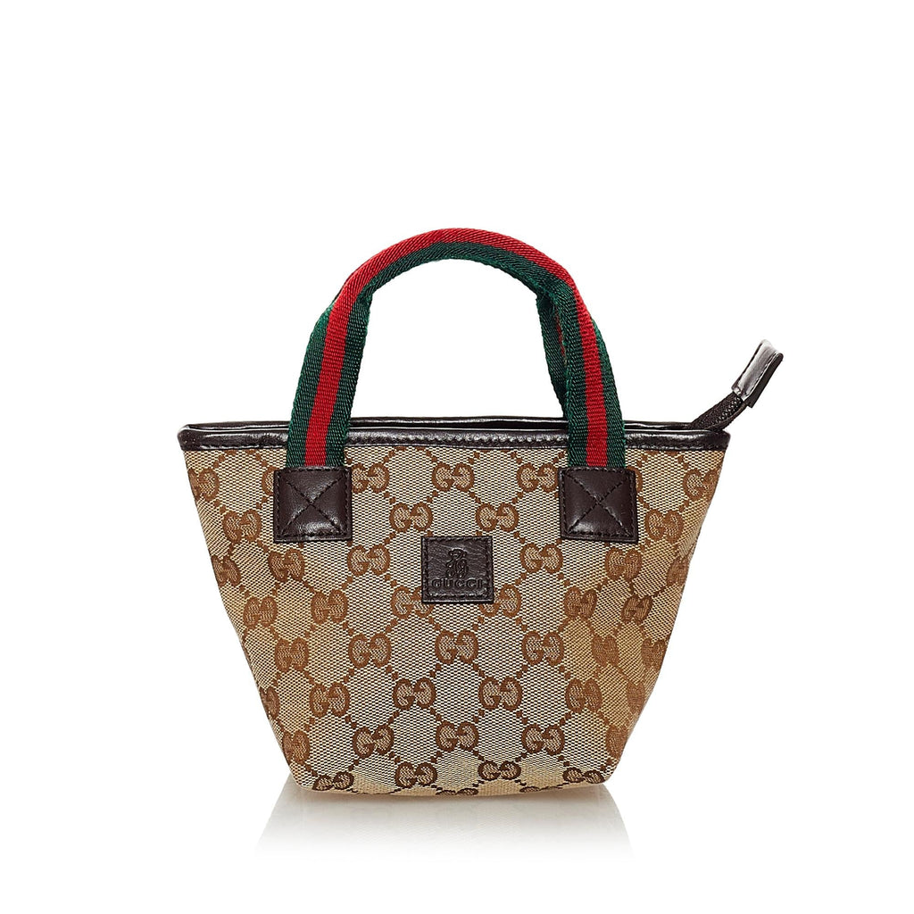 Gucci GG Canvas Web Handbag (SHG-34116)