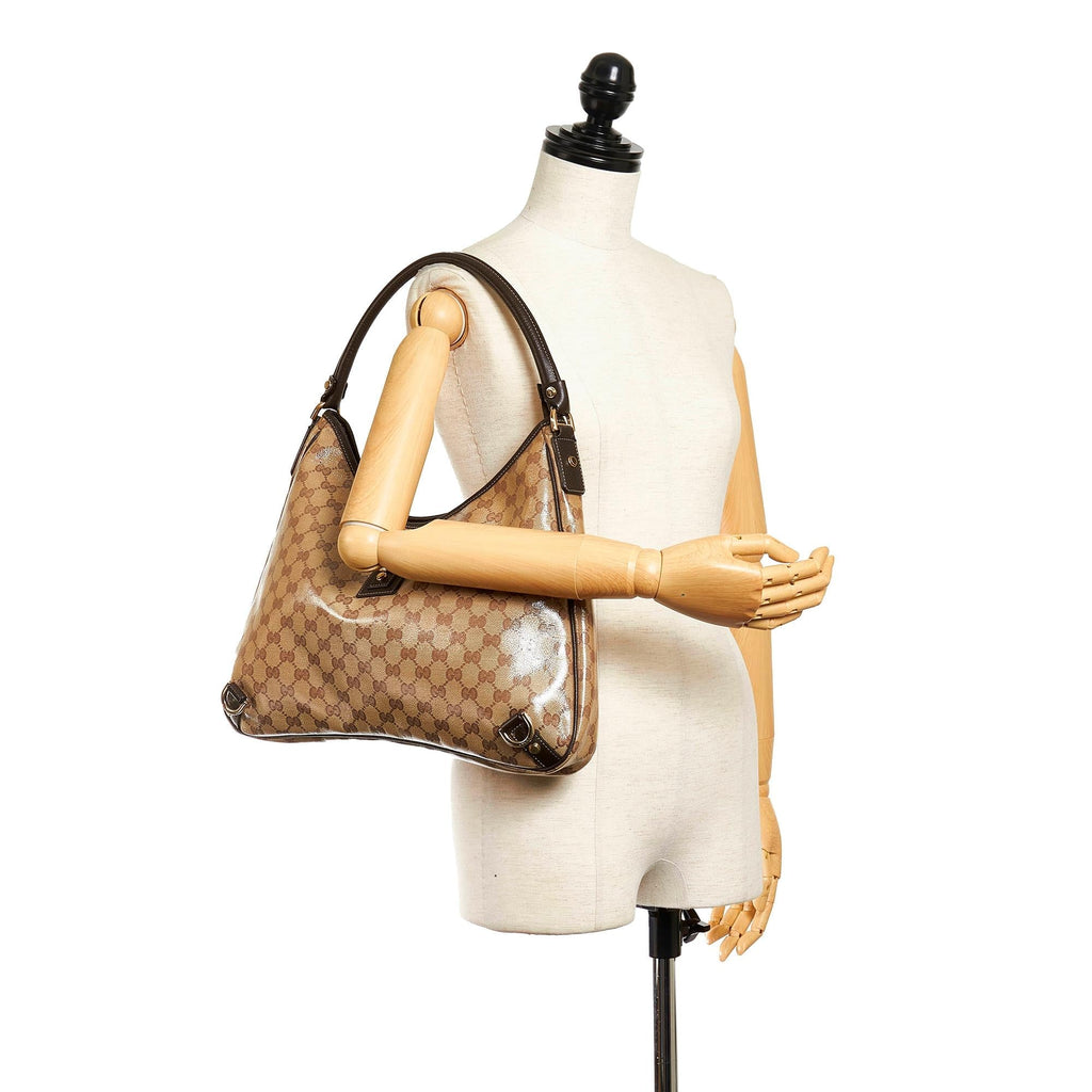 Gucci GG Crystal Abbey D Ring Shoulder Bag (SHG-32112)