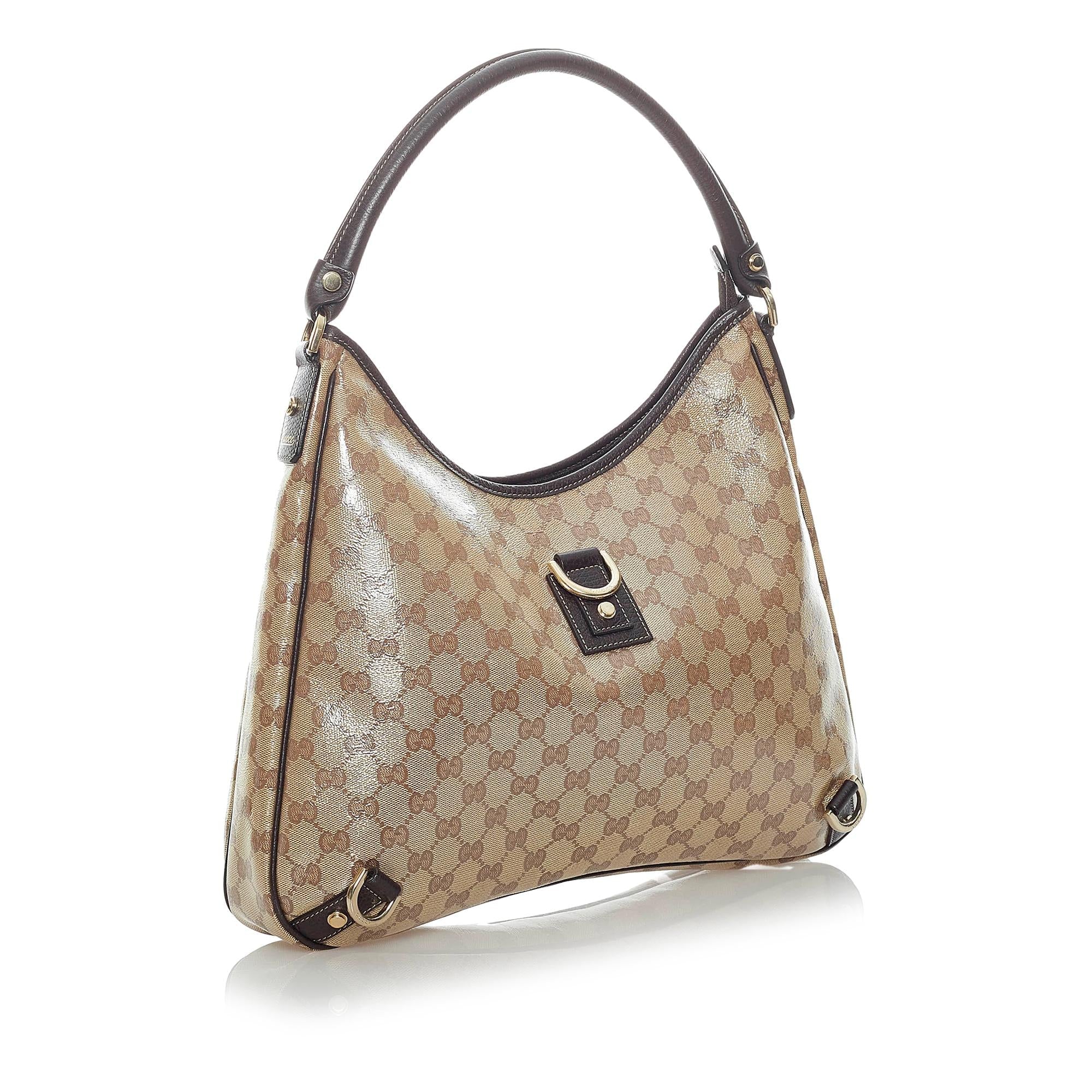 Gucci GG Crystal Abbey D Ring Shoulder Bag (SHG-32112)