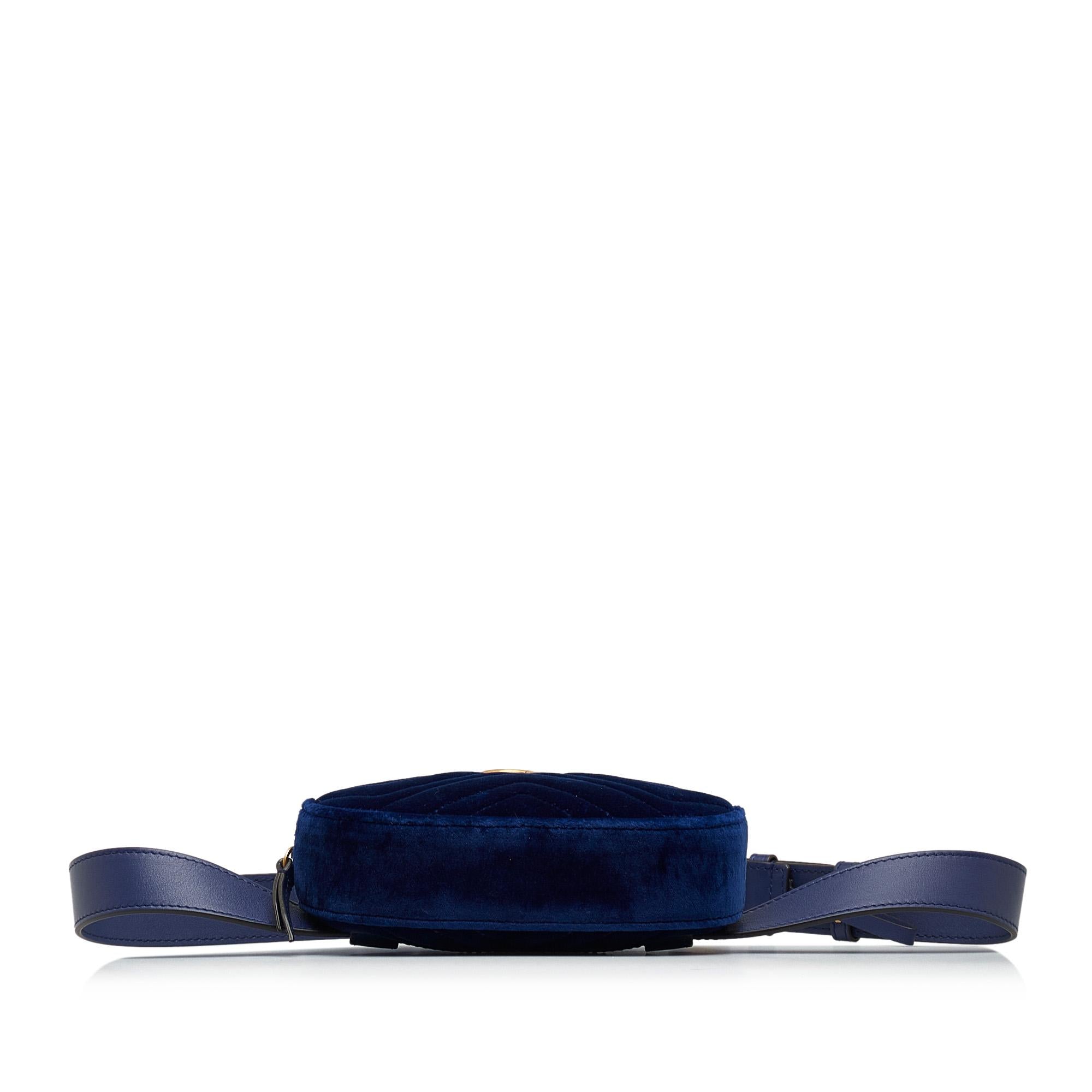 Gucci GG Marmont Matelasse Velvet Belt Bag (SHG-U1En1f)