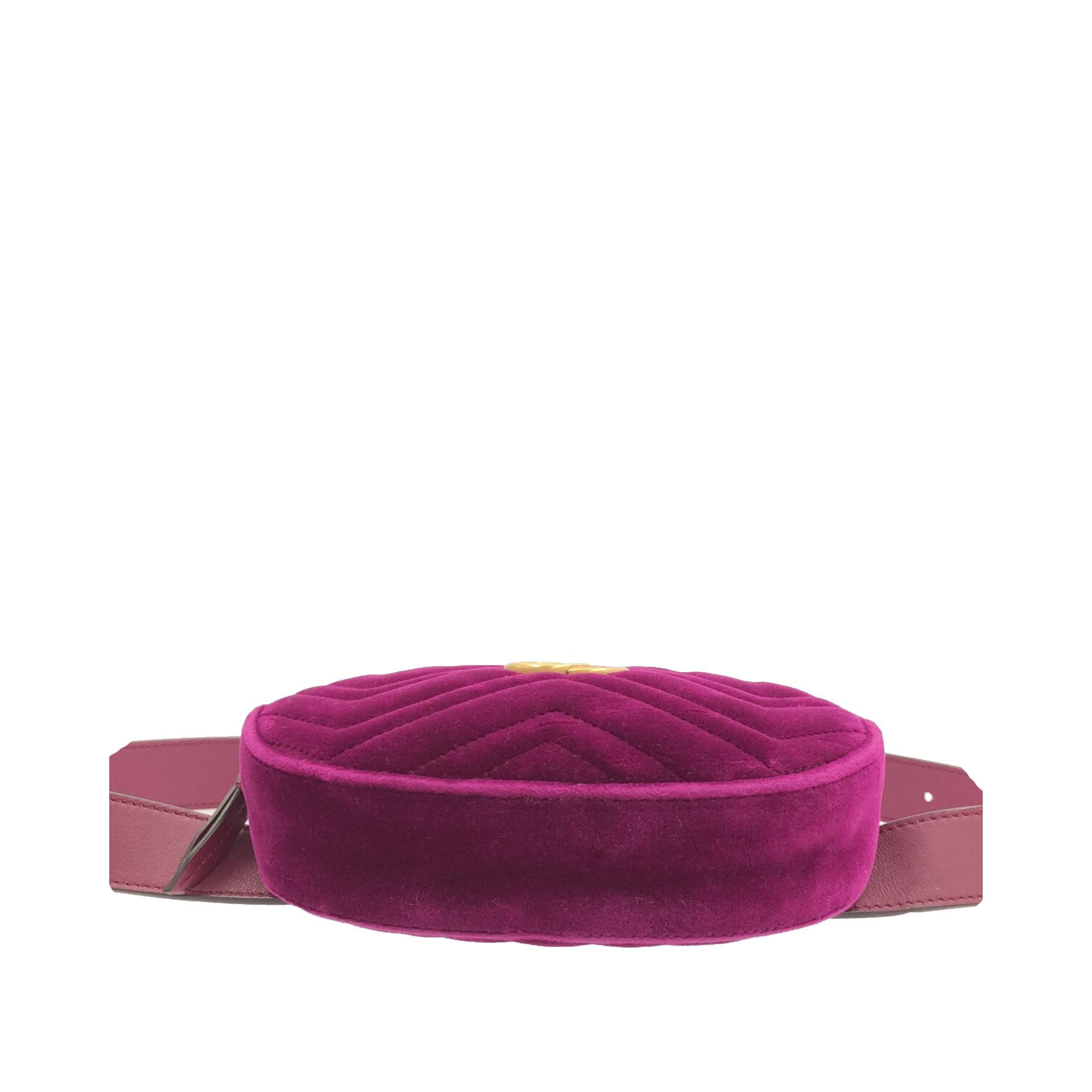 Gucci GG Marmont Velvet Belt Bag (SHG-OGdEfS)