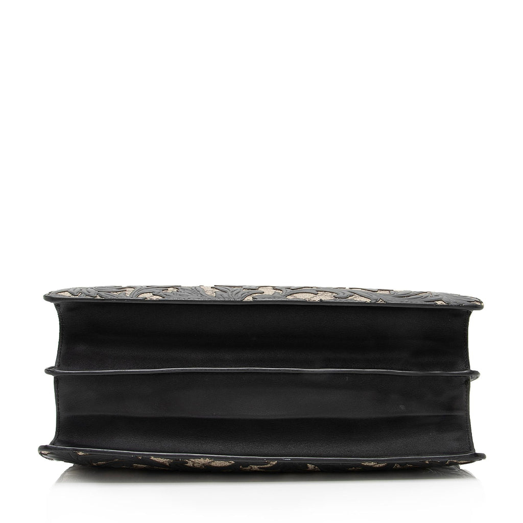 Gucci GG Supreme Arabesque Top Handle Convertible Small Tote (SHF-23364)