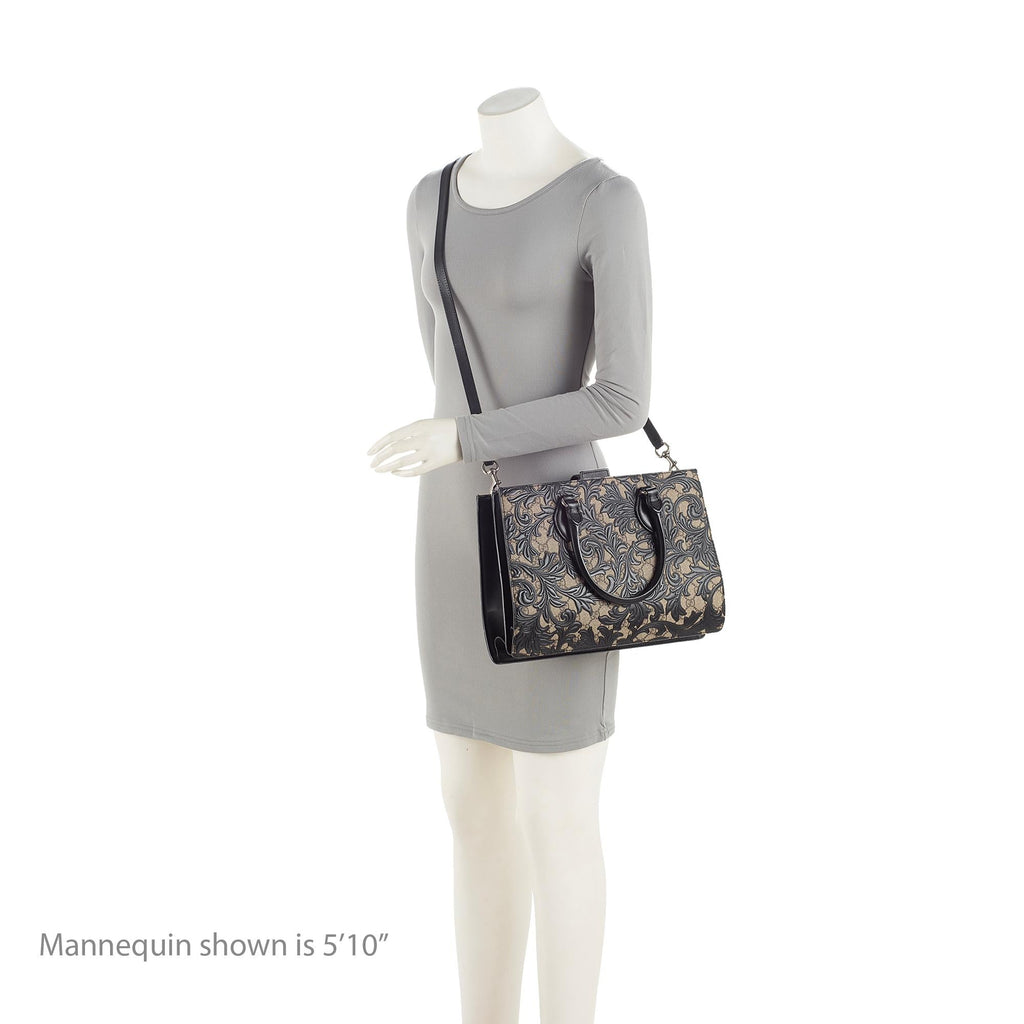 Gucci GG Supreme Arabesque Top Handle Convertible Small Tote (SHF-23364)