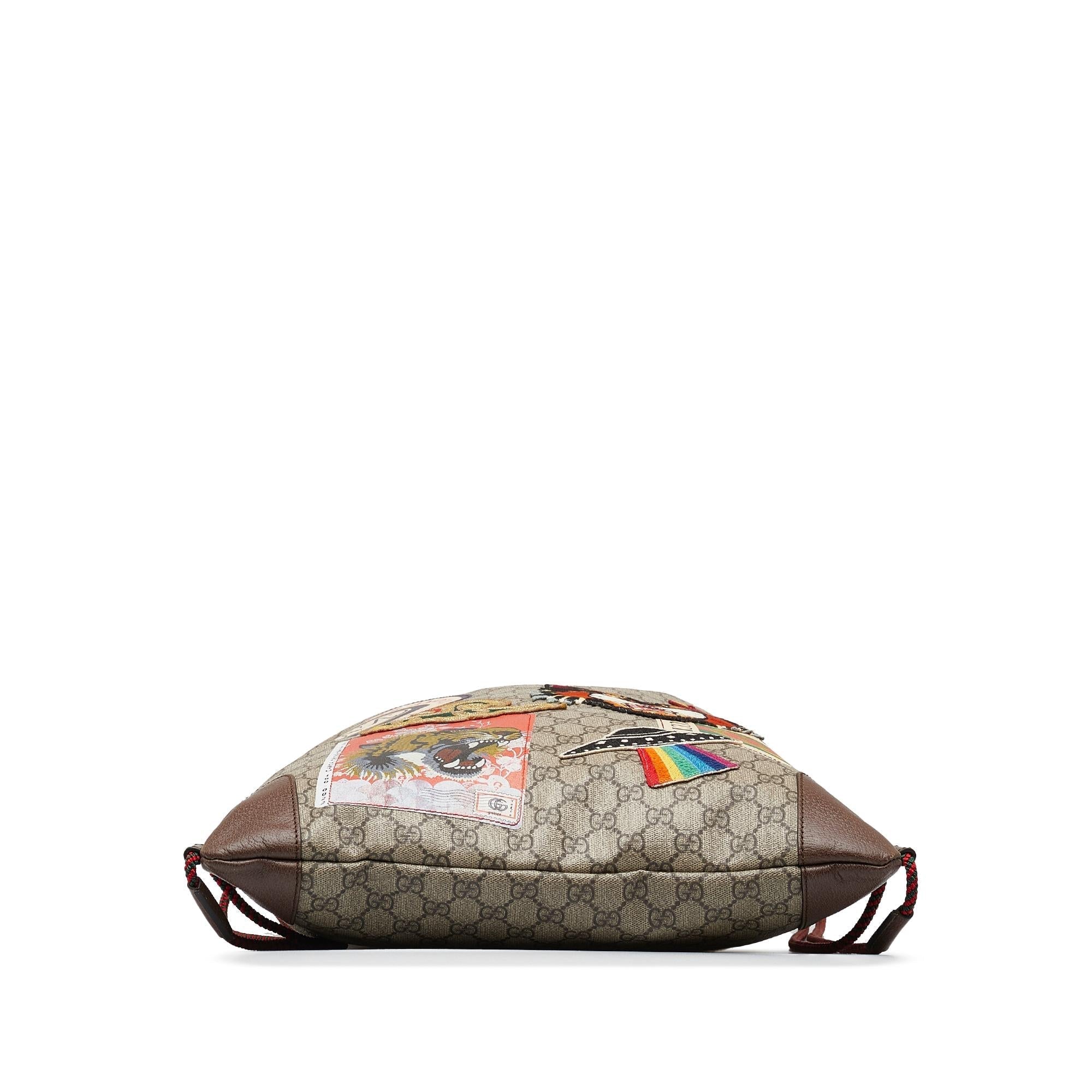Gucci GG Supreme Courrier Drawstring Backpack (SHG-qOBCtH)