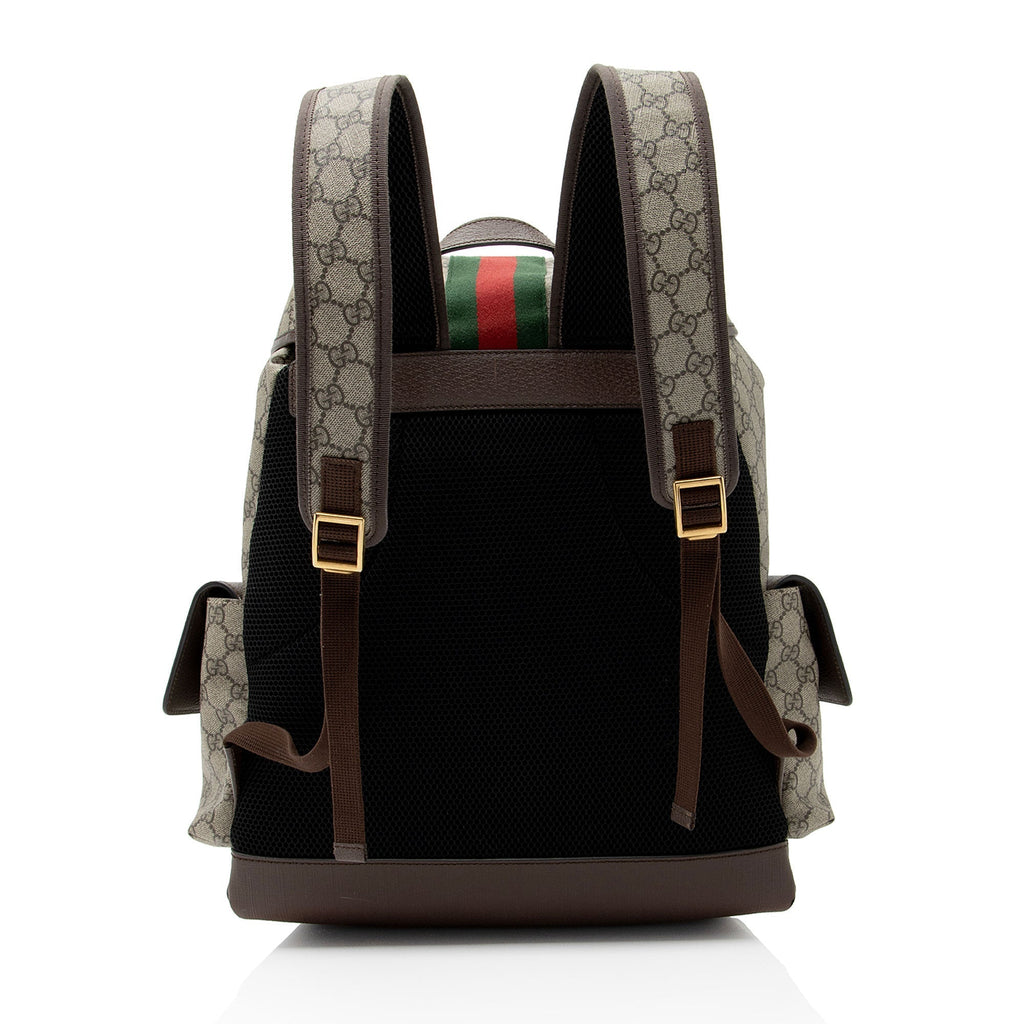 Gucci GG Supreme Ophidia Medium Flap Backpack (SHF-zJBVt3)