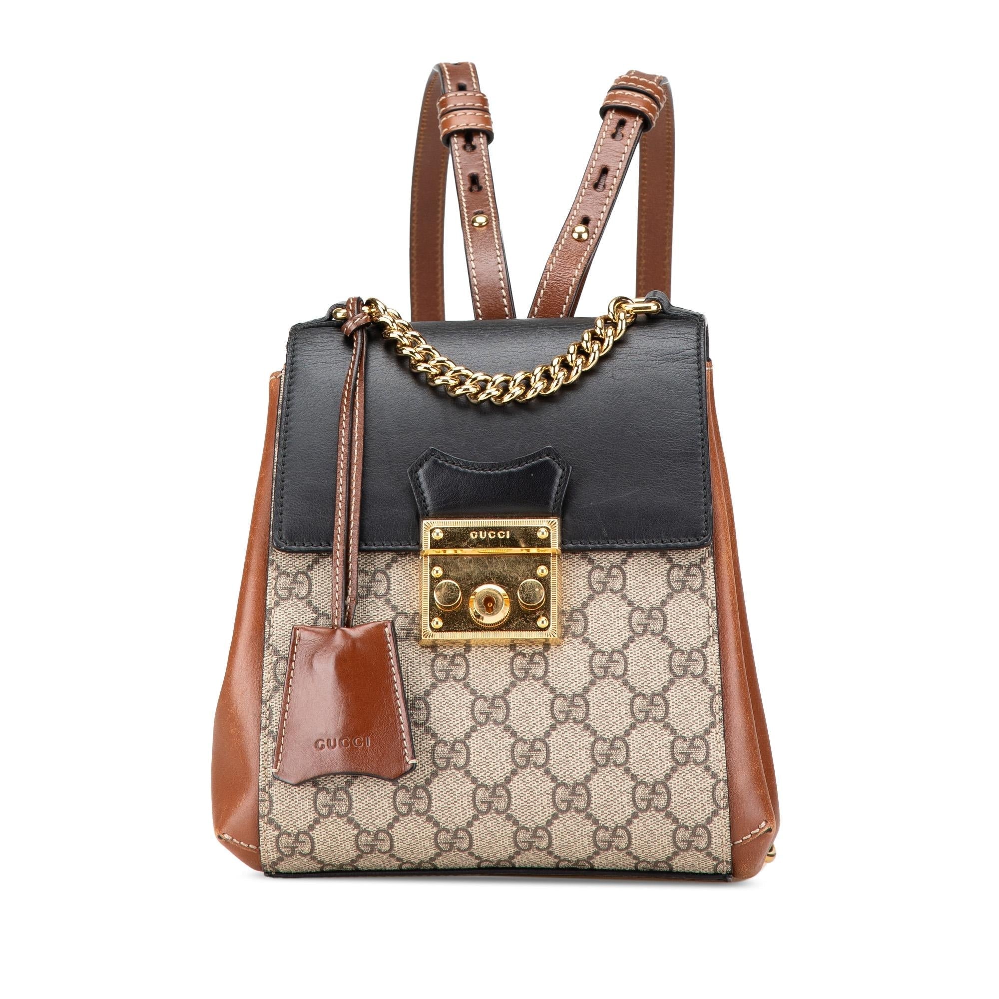 Gucci GG Supreme Padlock Backpack