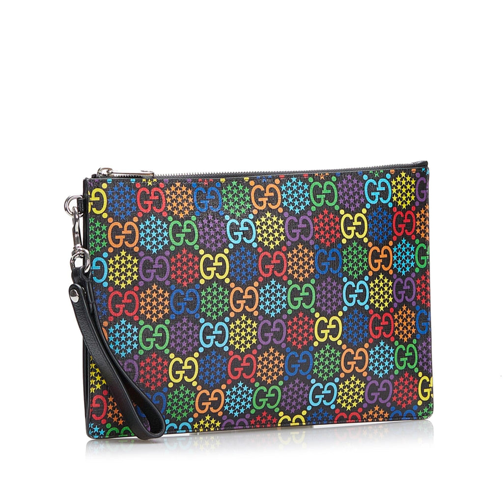 Gucci GG Supreme Psychedelic Zip Clutch (SHG-36980)