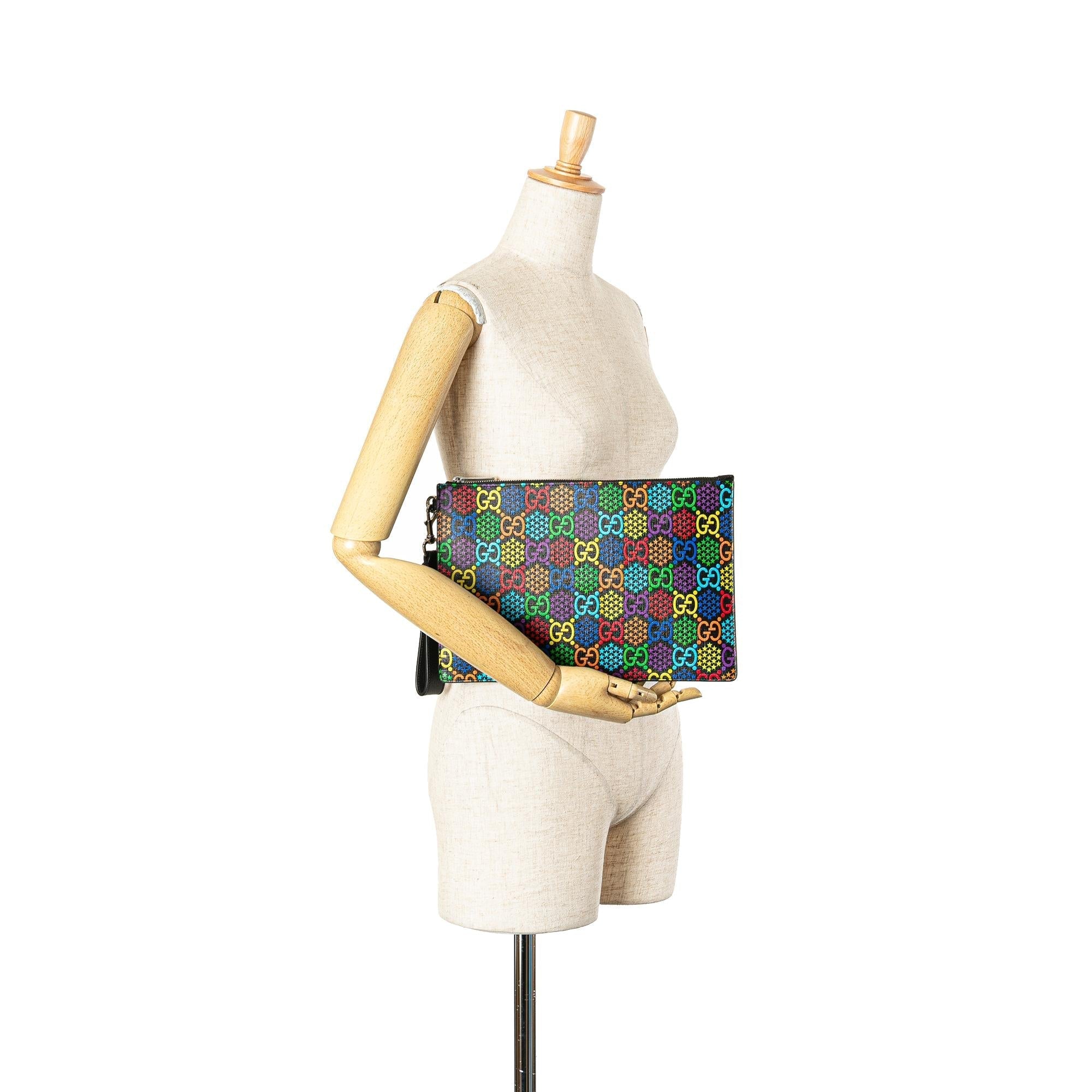 Gucci GG Supreme Psychedelic Zip Clutch