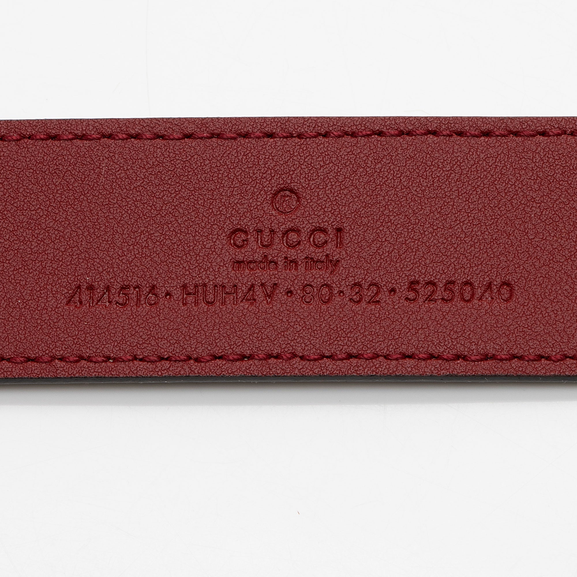 Gucci GG Supreme Slim Belt - Size 32 / 80 (SHF-pD0DBl)