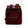 Gucci GG Velvet Double Buckle Backpack (SHG-l75XOb)