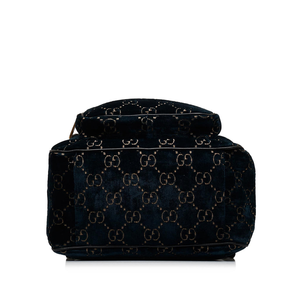 Gucci GG Velvet Double Buckle Backpack (SHG-ew8ThP)
