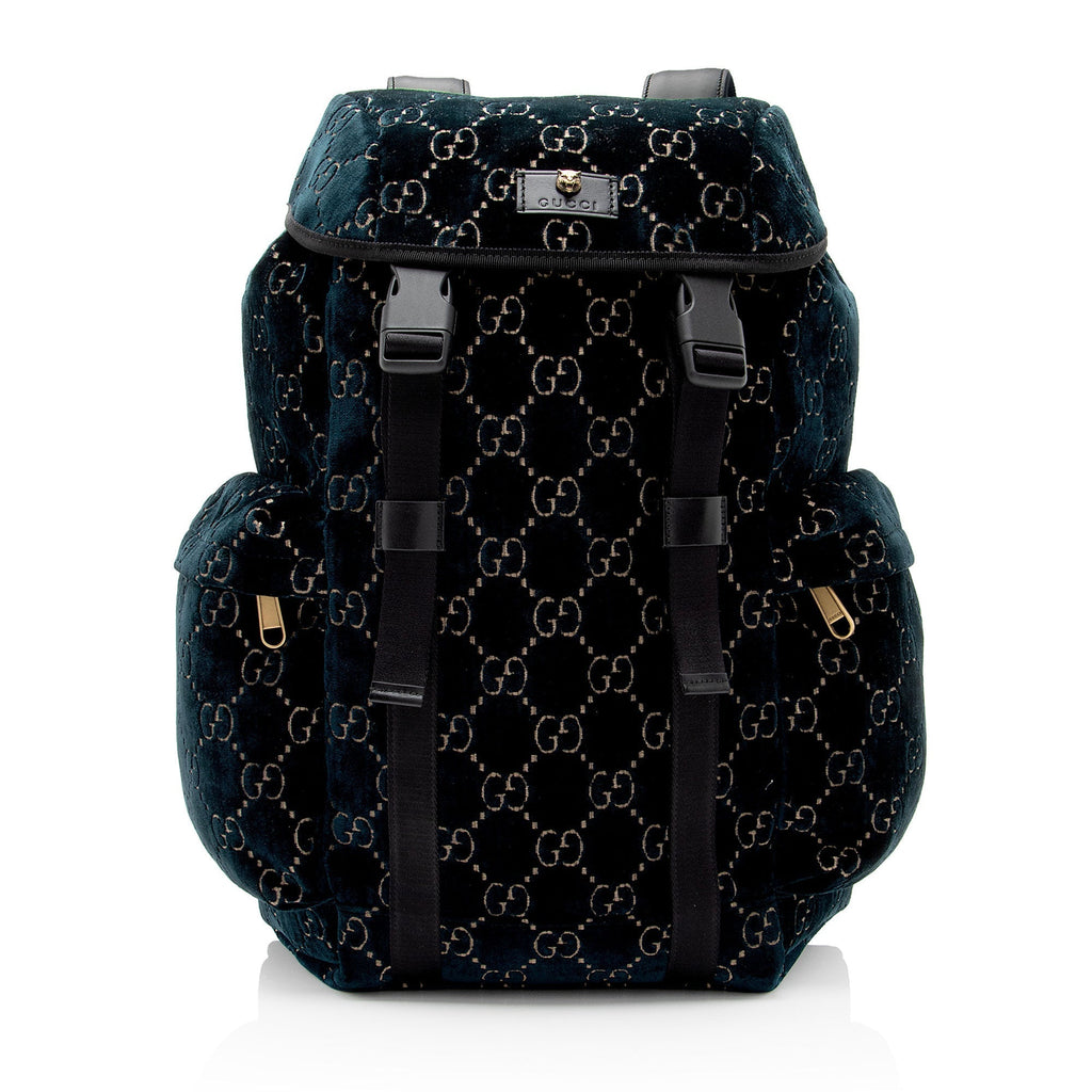 Gucci GG Velvet Medium Flap Backpack (SHF-6tMz52)
