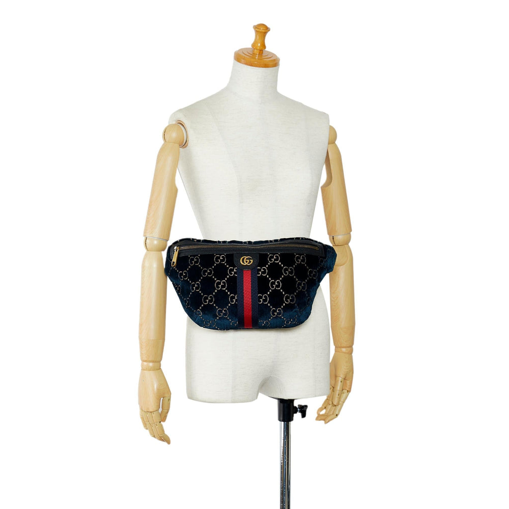 Gucci GG Velvet Ophidia Belt Bag (SHG-SZqQoe)