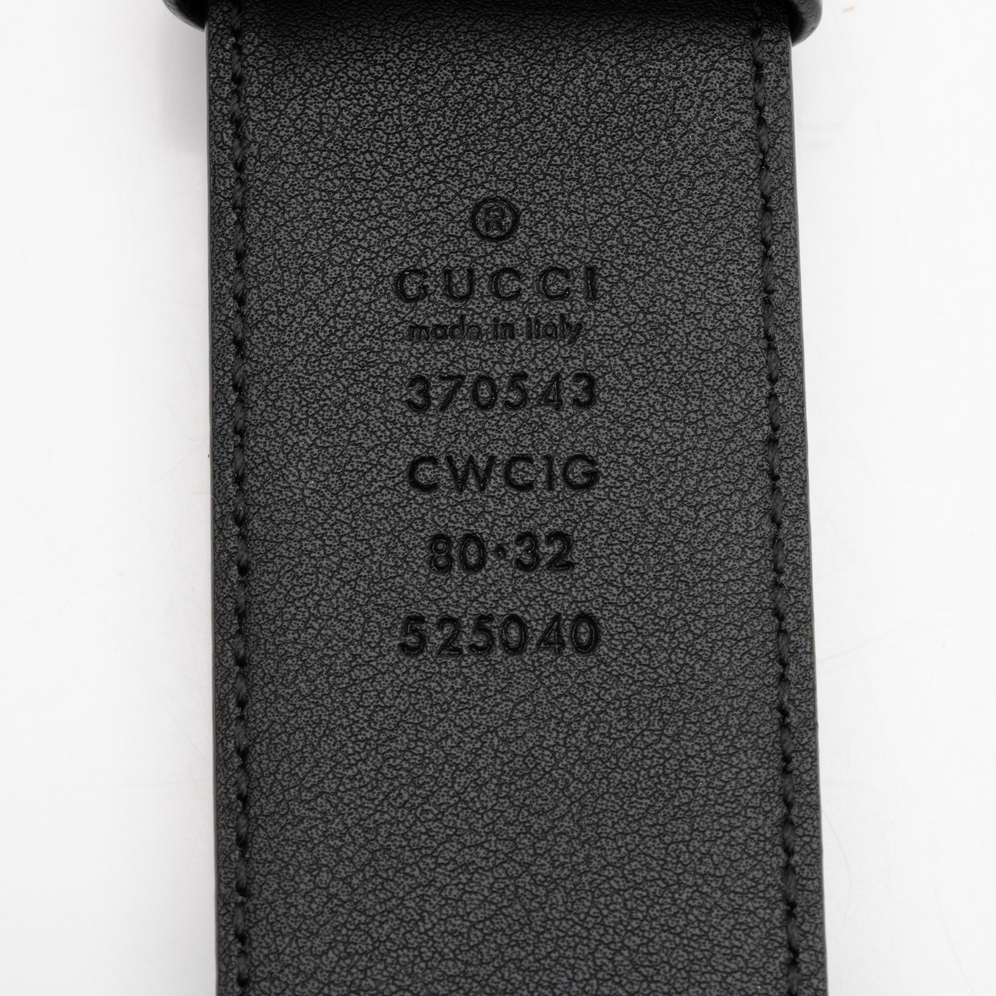 Gucci Guccissima Leather Interlocking G Belt - Size 32 / 80